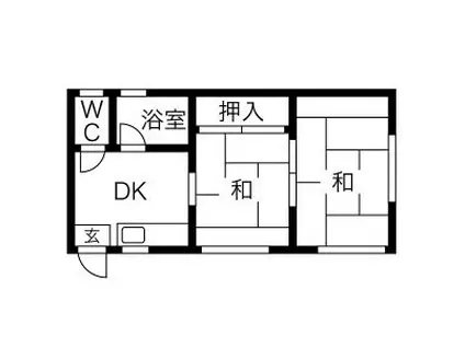 江畑アパート(2DK/1階)の間取り写真