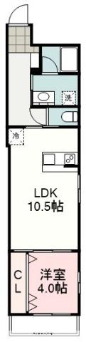 グランスタジオ本郷(1LDK/1階)の間取り写真