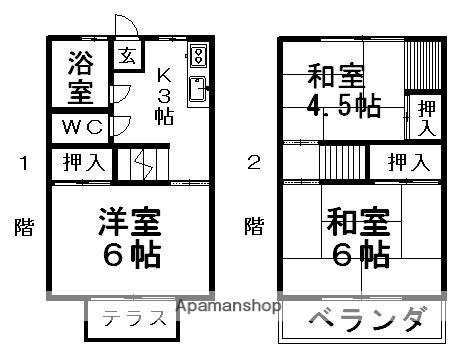 三浦アパート(3K/1階)の間取り写真