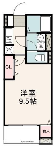 レジみん春日(1K/4階)の間取り写真