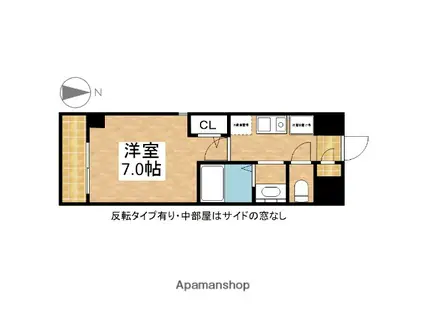 アセーラ新栄(1K/4階)の間取り写真