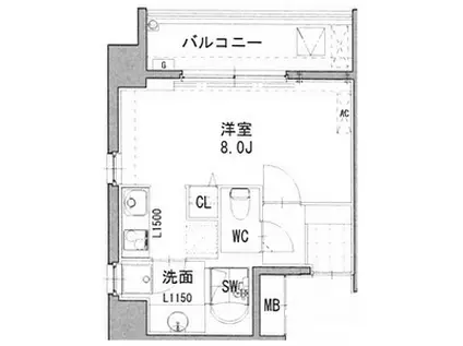 REGARO KANAYAMA ST A(1K/2階)の間取り写真