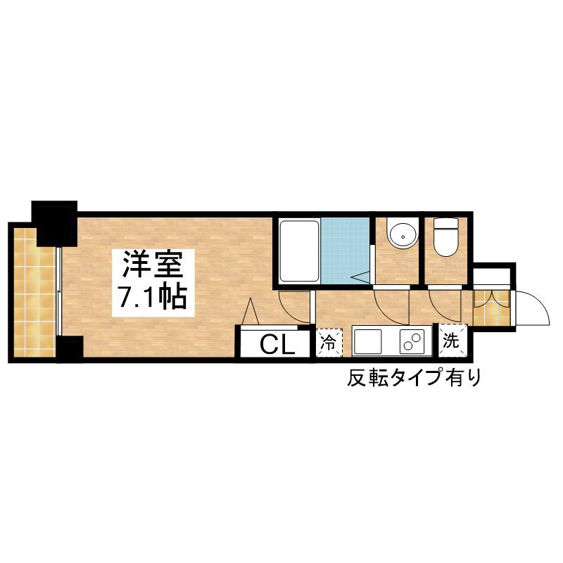 プレサンス桜通ベルノ(1K/5階)の間取り写真