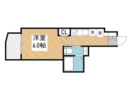 エステムコート名古屋千種グレイス(1K/14階)の間取り写真