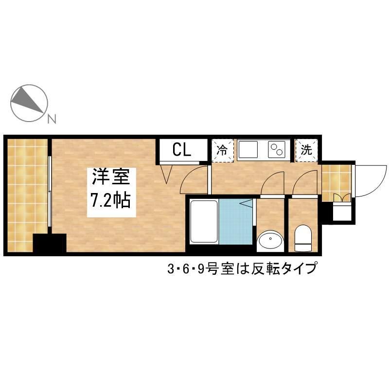 アドバンス名古屋モクシー(1K/10階)の間取り写真