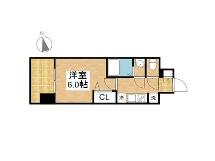 プレサンス大須観音フィエスタ(1K/14階)の間取り写真