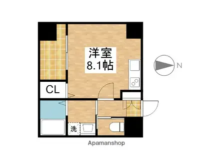 PURA VIDA 松原(ワンルーム/3階)の間取り写真