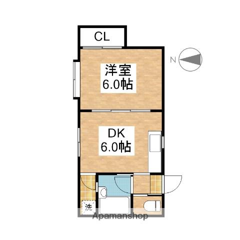 カーサ大須(1DK/2階)の間取り写真
