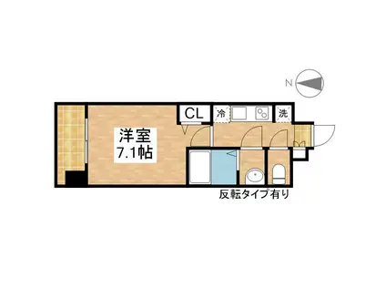 メイクスデザイン鶴舞(1K/9階)の間取り写真