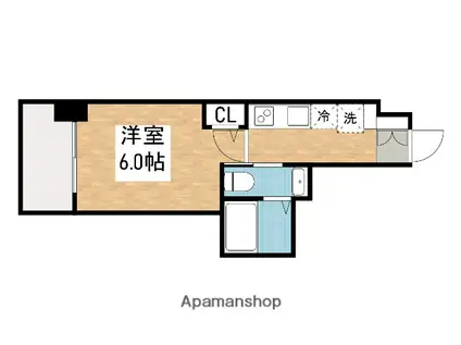 エステムコート名古屋千種グレイス(1K/3階)の間取り写真