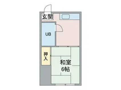 前田荘(1K/2階)の間取り写真