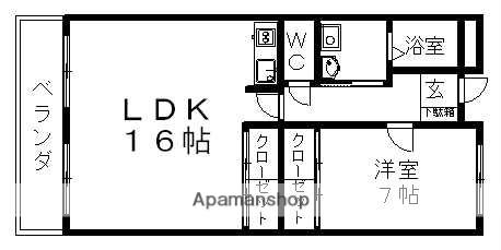 SAKURA檀渓(1LDK/4階)の間取り写真