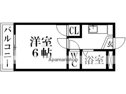 富士レイホービル第二(1K/3階)の間取り写真