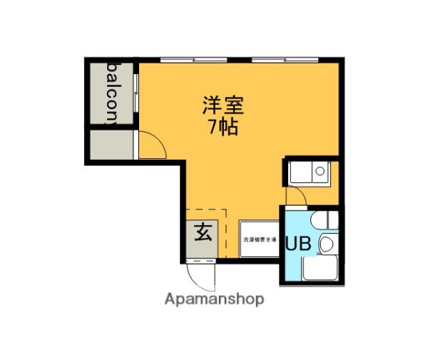 石川ビル(ワンルーム/3階)の間取り写真