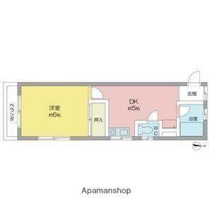 サンシティ南明(1DK/3階)の間取り写真