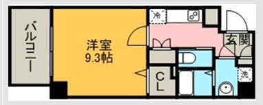 タイニーグローブ(1K/10階)の間取り写真