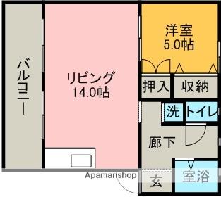 斉藤パピルス(1LDK/1階)の間取り写真