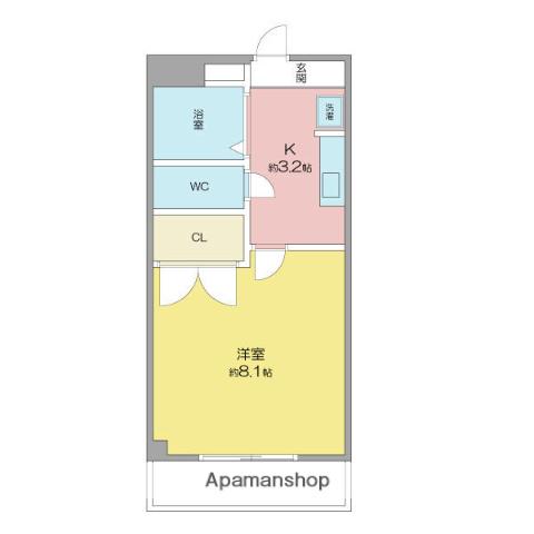 五番街クラシック(1K/7階)の間取り写真