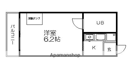 三幸エステート東山(1K/4階)の間取り写真