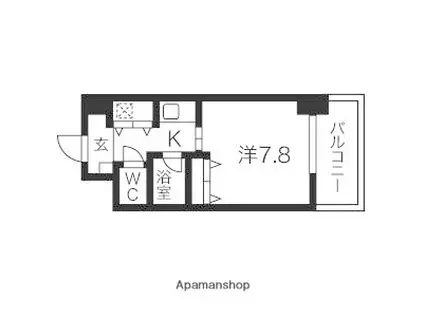 AXIS桜通内山(1K/12階)の間取り写真