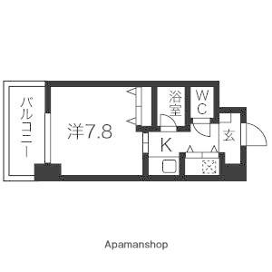 AXIS桜通内山(1K/9階)の間取り写真