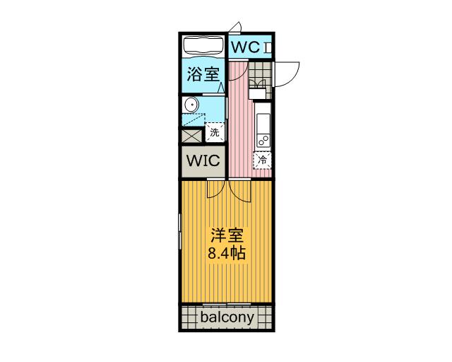 ヴェール本山(1K/5階)の間取り写真