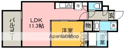 ANGELINA(1LDK/3階)の間取り写真