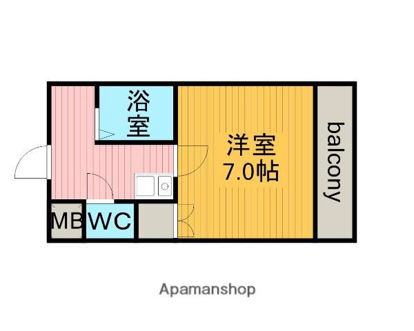 内山ハイライズ(1K/7階)の間取り写真