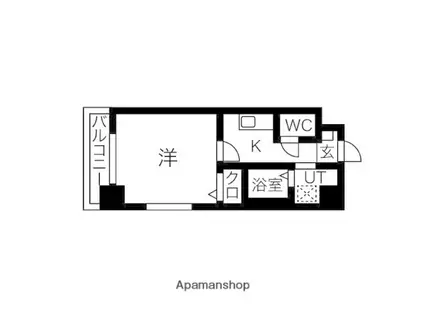 ボヌール新栄(1K/3階)の間取り写真