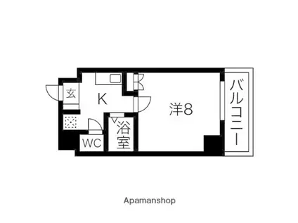 CASA桜・千種(1K/2階)の間取り写真