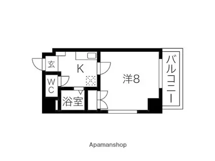 CASA桜・千種(1K/5階)の間取り写真