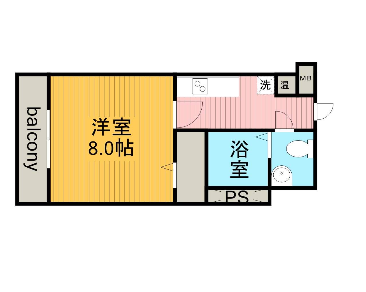 プレサンスMIU新栄(1K/3階)の間取り写真