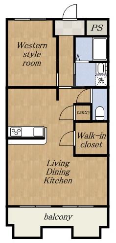 矢野マンション(1LDK/3階)の間取り写真