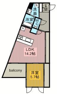 グランドゥール覚王山(1LDK/3階)の間取り写真