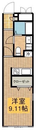 BRANCHE吹上(1K/4階)の間取り写真