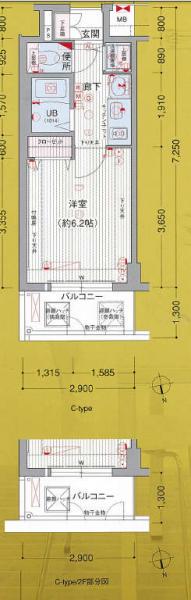 プレサンス久屋大通公園サウス(1K/9階)の間取り写真