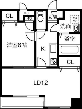 FJ日進通(2K/4階)の間取り写真