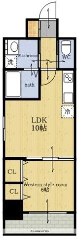 D&DESIGNレジデンス鶴舞(1LDK/3階)の間取り写真