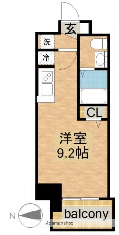 S-RESIDENCE千種(ワンルーム/5階)の間取り写真