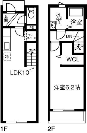 ＰＬＵＳＳＵＭ　ＣＯＵＲＴ矢田Ⅱ(1LDK)の間取り写真