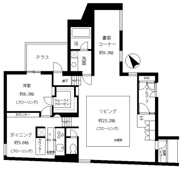 VISCONTI覚王山(1SLDK/4階)の間取り写真