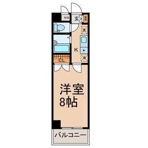 プロビデンス川原通(1K/1階)の間取り写真