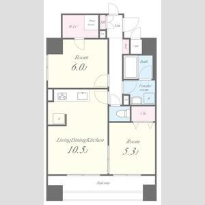 レジェンドK(2LDK/5階)の間取り写真