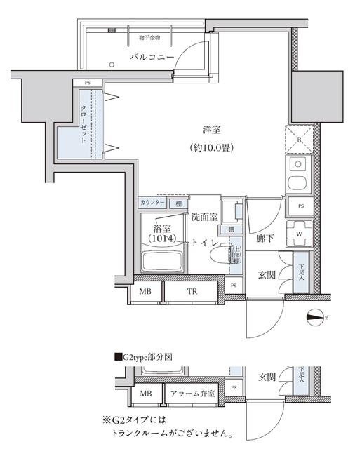 パークアクシス新栄(ワンルーム/12階)の間取り写真