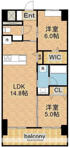 レントリリー御器所(2LDK/3階)の間取り写真