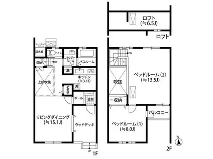 セレブ覚王山　ＷＥＳＴ棟(2LDK)の間取り写真