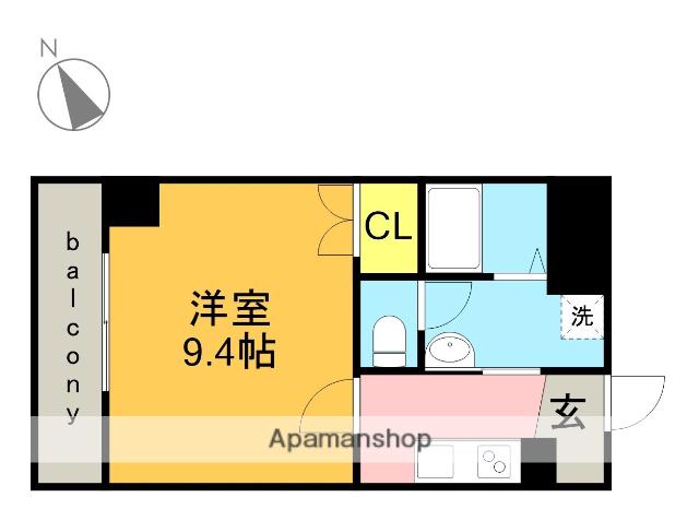 アビターレ車道(1K/2階)の間取り写真