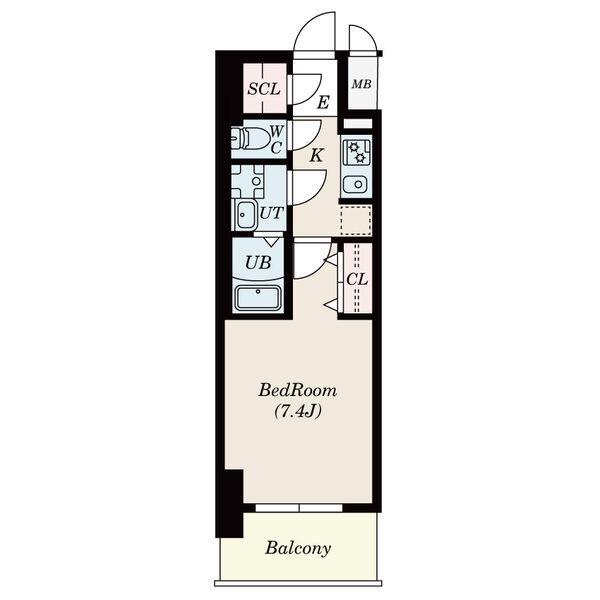 S-RESIDENCE池下駅前(1K/2階)の間取り写真