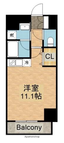 SHOKEN RESIDENCE名古屋(ワンルーム/9階)の間取り写真