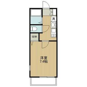 FLAT MITSUKE(1K/1階)の間取り写真